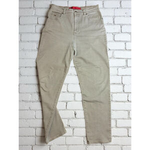 Gloria Vanderbilt Womens 10 Medium Beige Straight Leg Stretch Denim Ankle Jeans